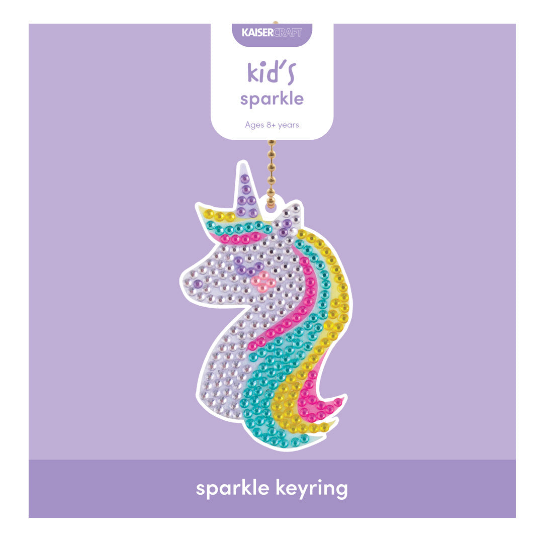 Kaiser Creative Club - Kids Sparkle Keyring - UNICORN